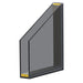 2-fach Wärmeschutz Isolierglas ESG grau getönt - aus 2 x ESG Glas 6 mm (Einbaudicke 21mm) | Glas Star