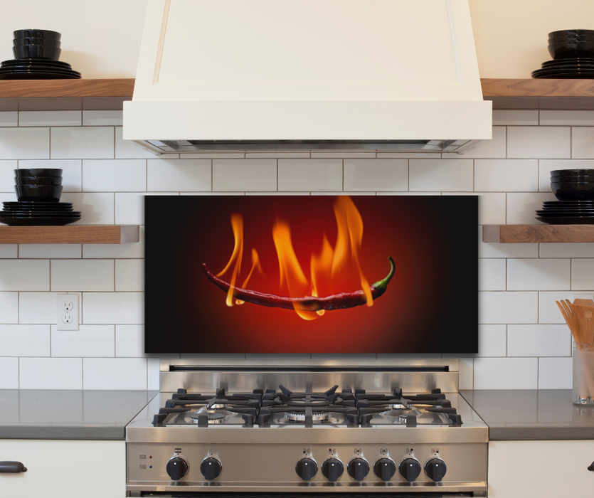 Küchenrückwand Motiv Hot Chili 6mm in 90 x 60 cm | Glas Star