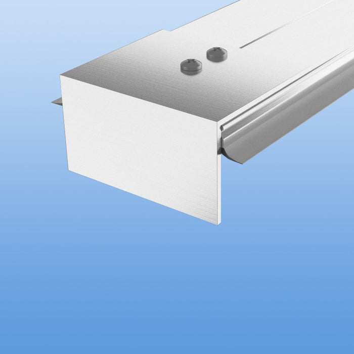 Afglijhoek passend bij de aluminium installatieprofielen | Glas Star